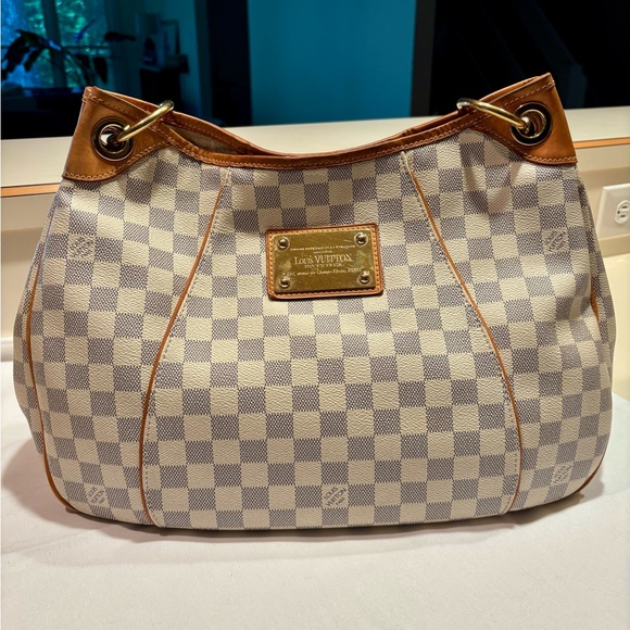 Louis Vuitton Handbags - Louis Vuitton White and Tan Checkered Shoulder Bag